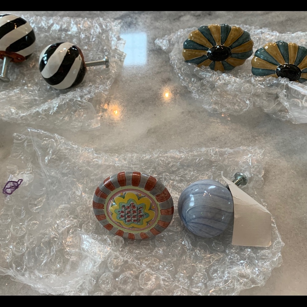 Hand painted door knobs